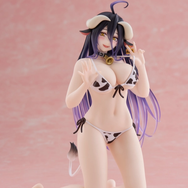 Overlord Desktop Cute Figure - Albedo (Cow-Print Swimsuit Ver.) Art Object Robot Merchandise