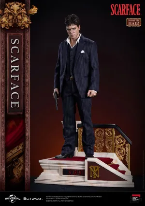 Blitzway Scarface Superb Scale Tony Montana (Rooted Hair Version) 1/4 Statue Monochrome Design