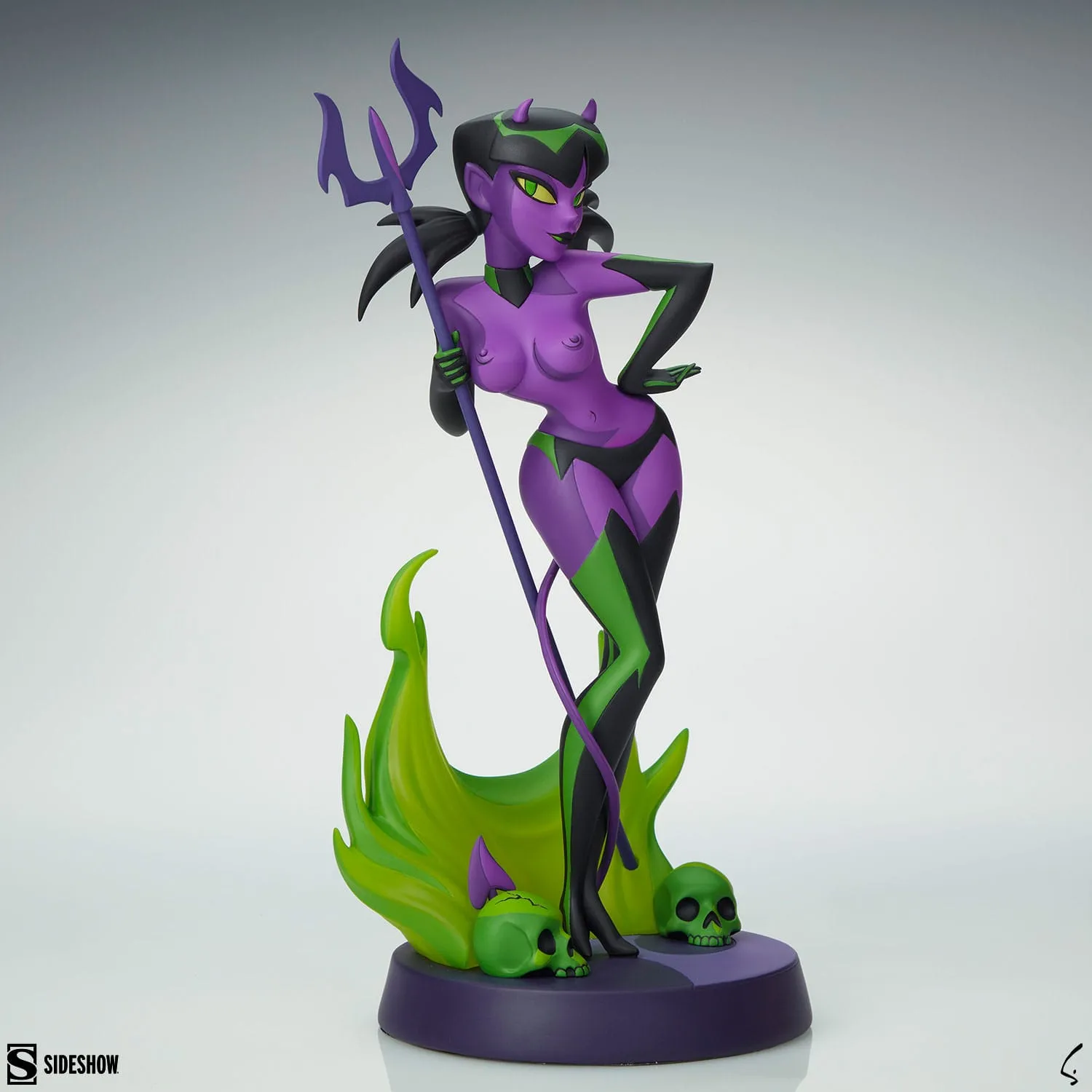 Sideshow Collectibles Original Artist Series Devil Girl (Purple and Green Variant) Statue Movie Replica Sentimental Value