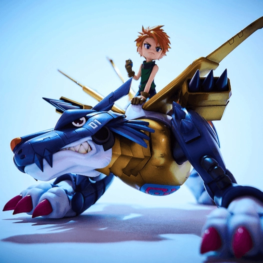 Precious G.E.M. Digimon Adventure Metal Garurumon & Ishida Yamato (Reissue) Gamer Setup