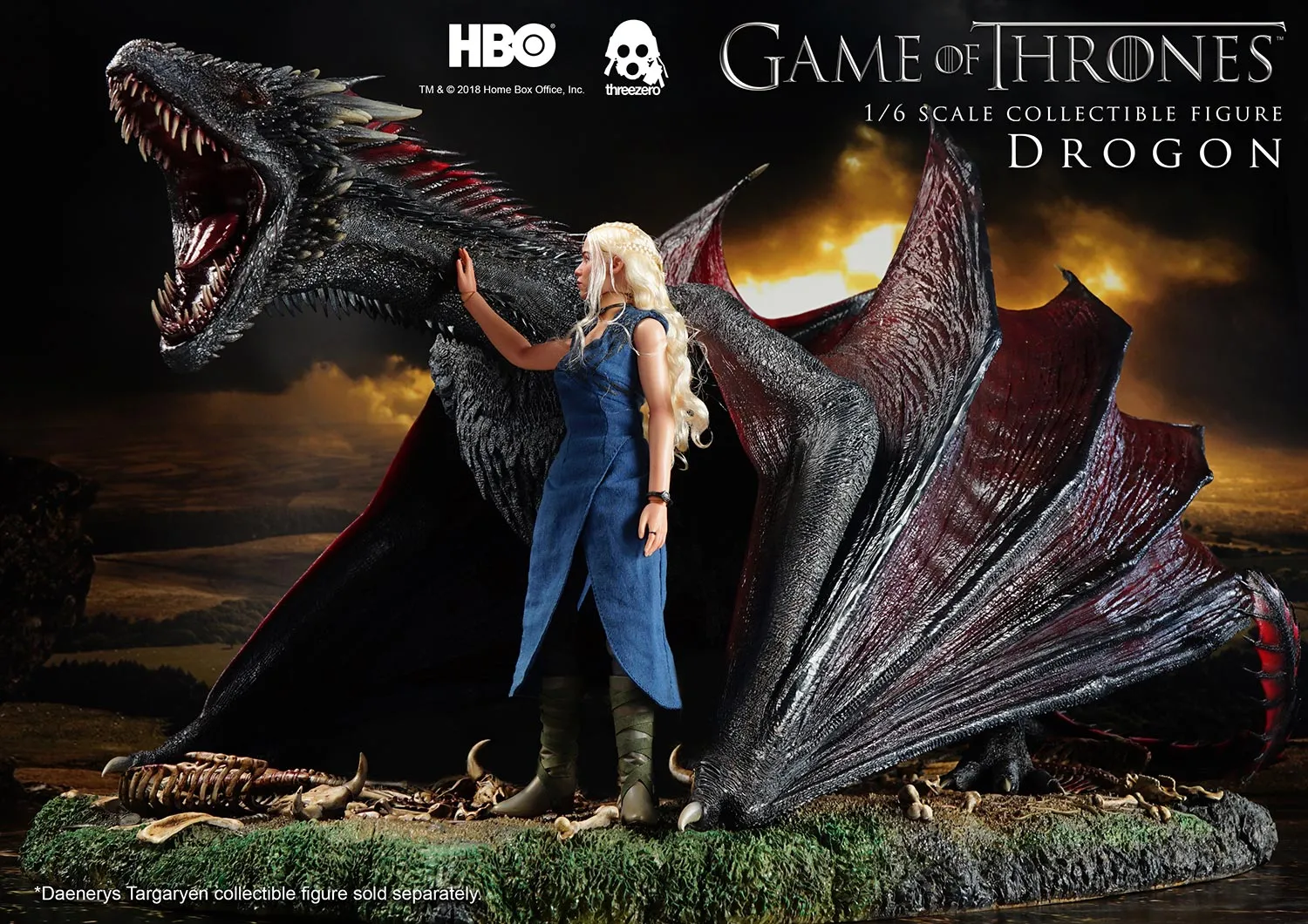Threezero Game of Thrones Drogon 1/6 Scale Collectible Figure Missing Piece