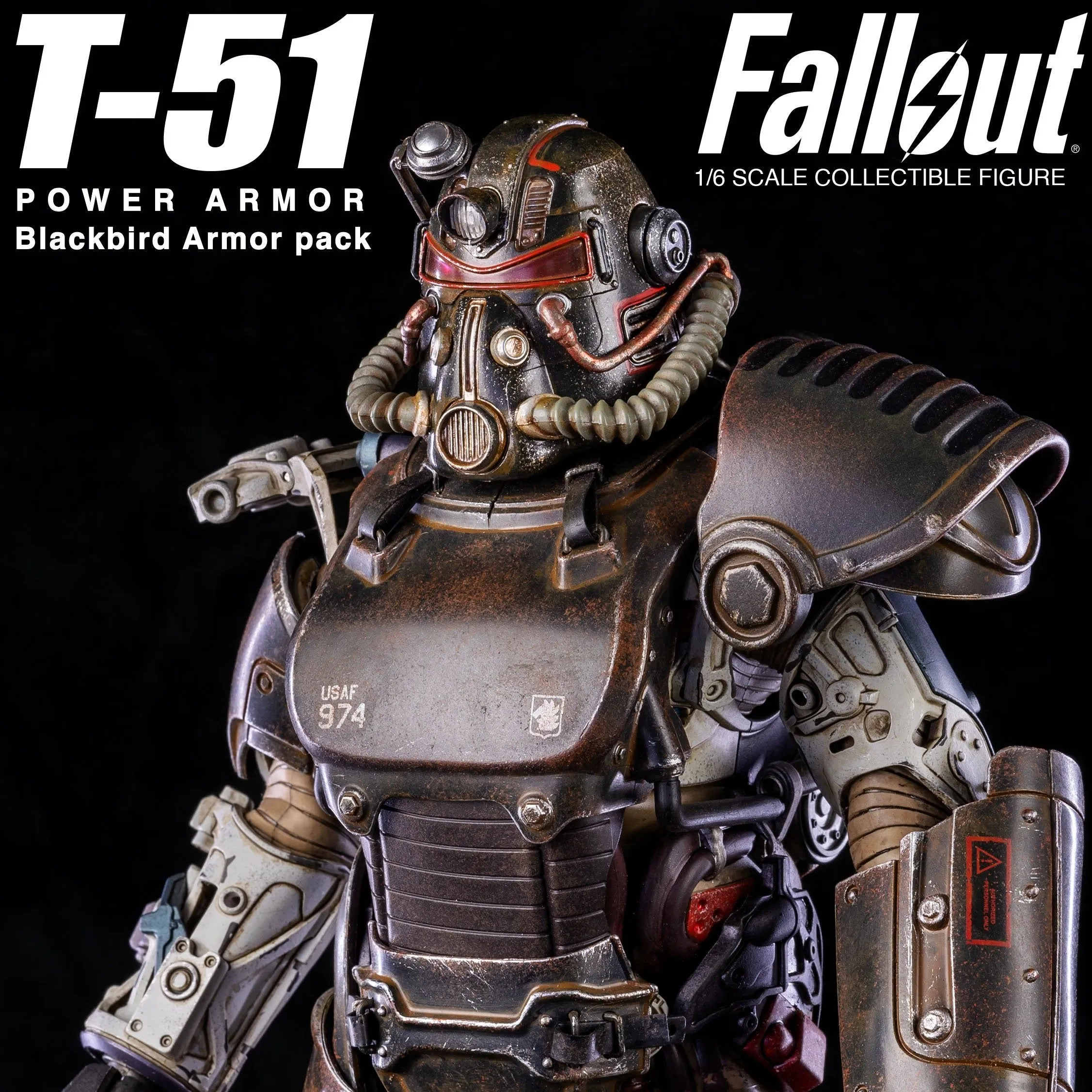 Ceramic Sculpture Miniature Hobby Threezero FALLOUT T-51 POWER ARMOR BLACKBIRD ARMOR PACK 1/6