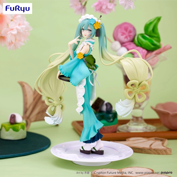 Hatsune Miku Exceed Creative Figure - Matcha Green Tea Parfait Mint ver. - Art Goods Resin Statue