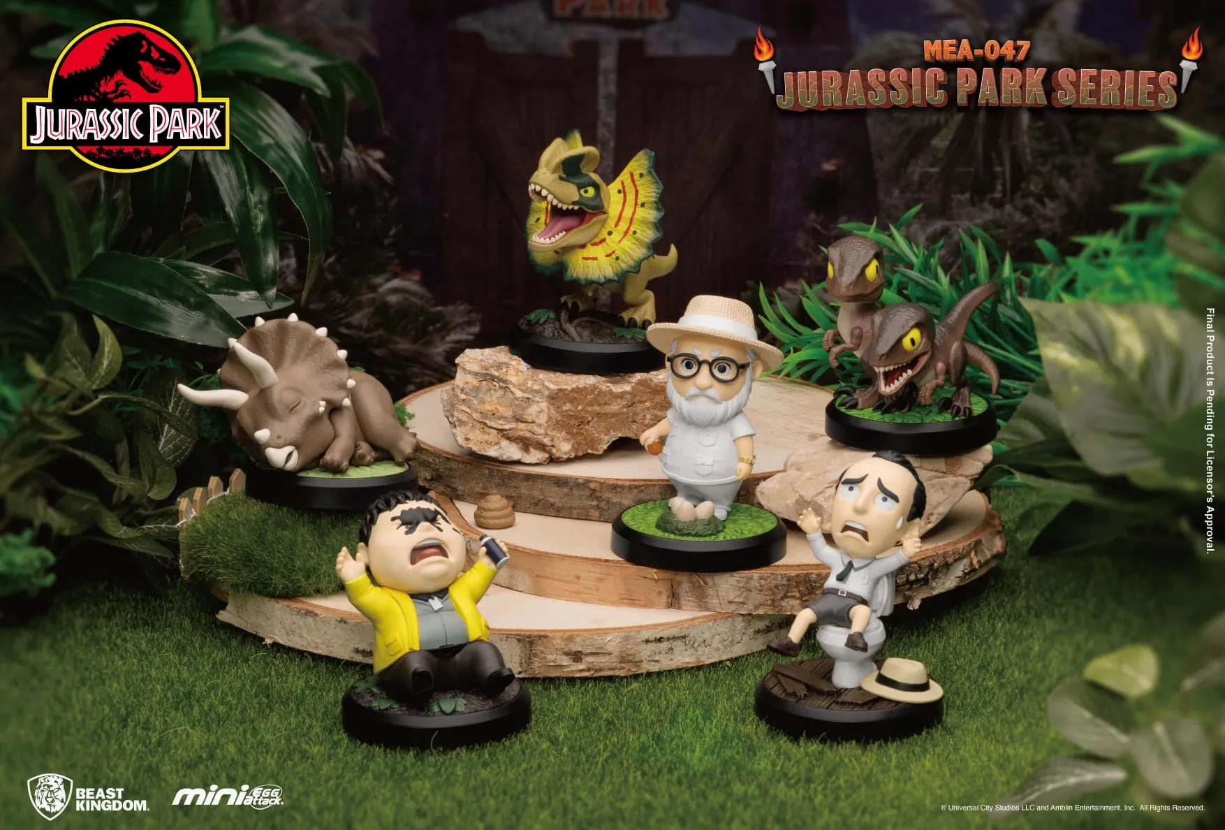 Beast Kingdom Jurassic Park Series Mini Egg Attack Figure Set Display Statue