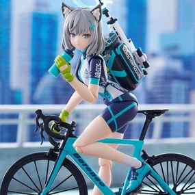 Figma 664-DX Shiroko Sunaookami (Cycling) DX Edition Miniature Display Anime Collectible