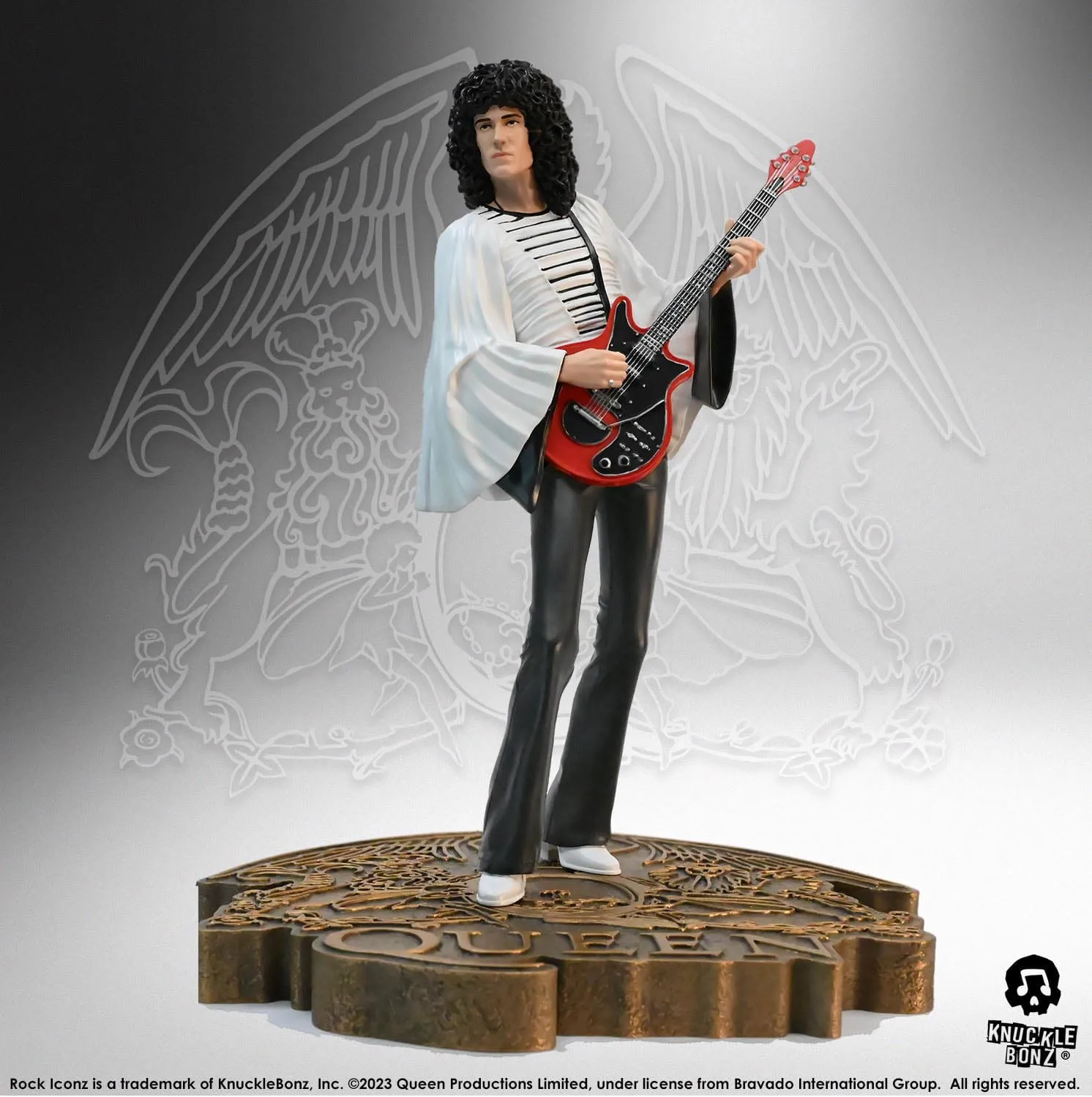 Knucklebonz Queen Rock Iconz Brian May II (Sheer Heart Attack Era) Statue Crypto Art Adventure Character