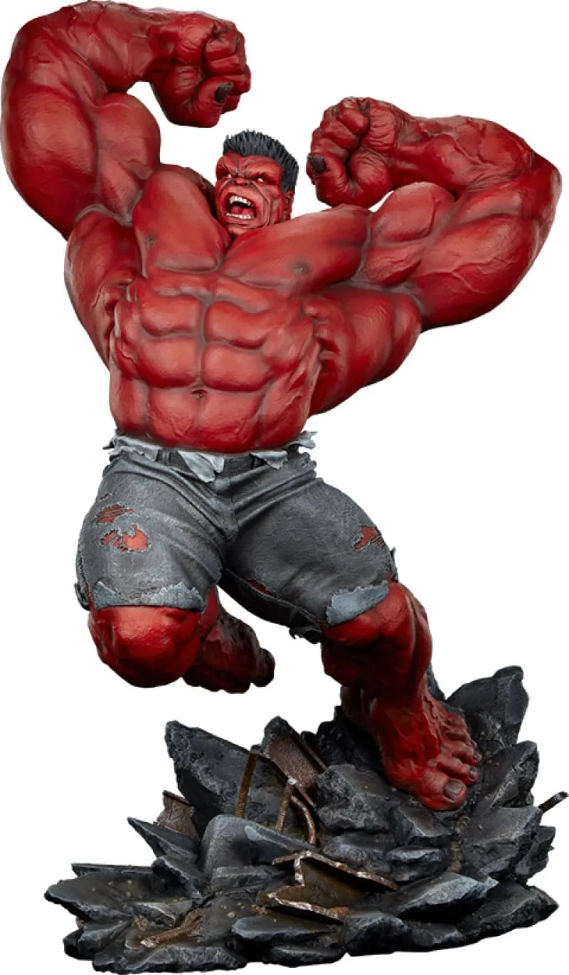 Sideshow Collectibles Marvel Red Hulk: Thunderbolt Ross Premium Format Figure 1/4 Statue Narrative Display