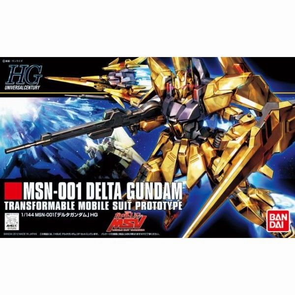 Bandai Hobby HGUC 1/144 #136 Delta Gundam (5060970) Collectible Merchandise Gaming Display
