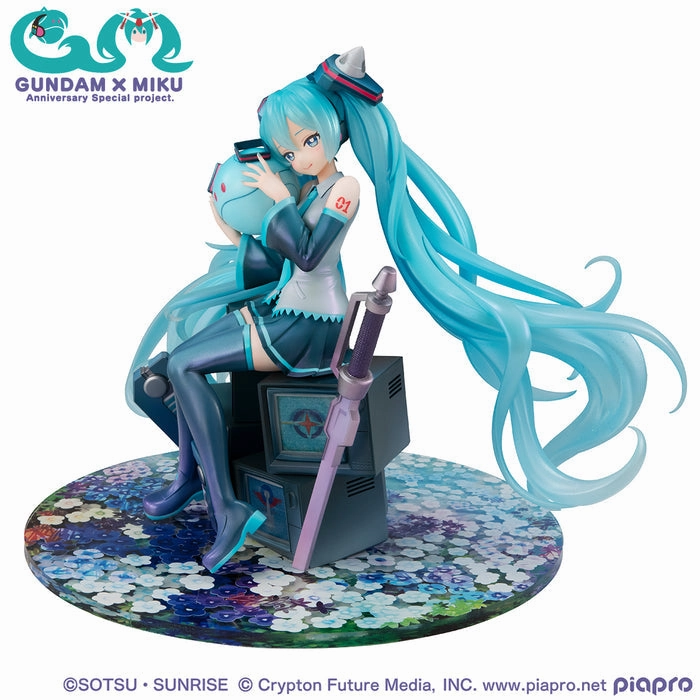 PVC Collectible Mobile Suit Gundam 45th Anniversary X Hatsune Miku Lucrea Hatsune Miku X OO Gundam