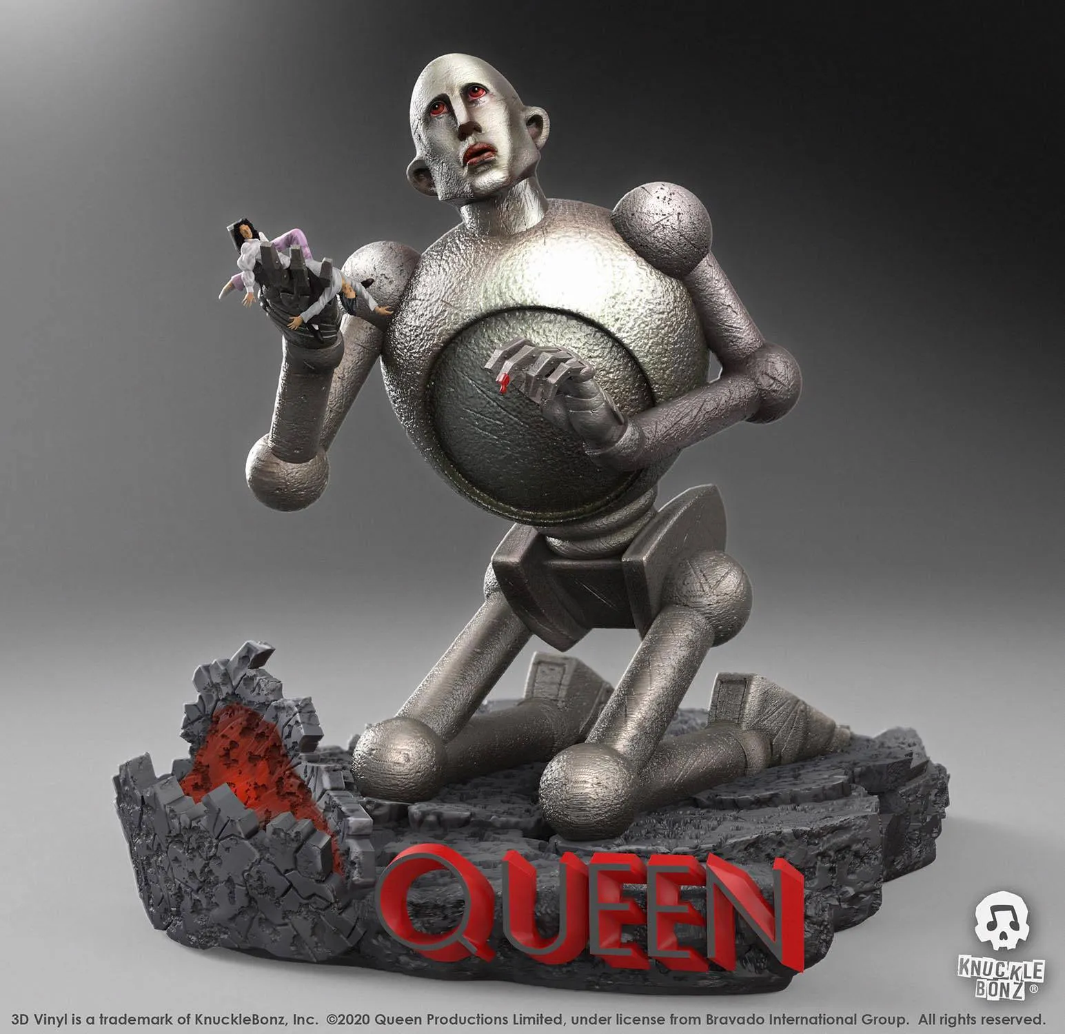 Knucklebonz Queen The Queen Robot News of the World 3D Vinyl Statue Pewter Figure