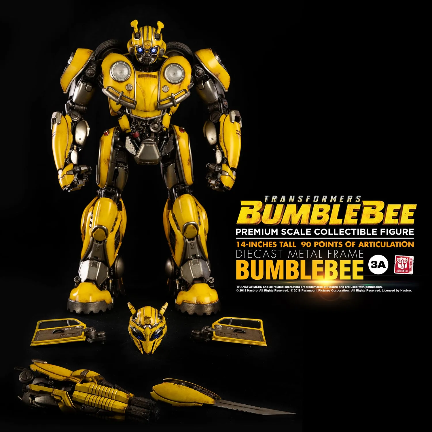 Fantasy Collection Interchangeable Part Threezero 3A Transformers Bumblebee Premium Scale Collectible Figure