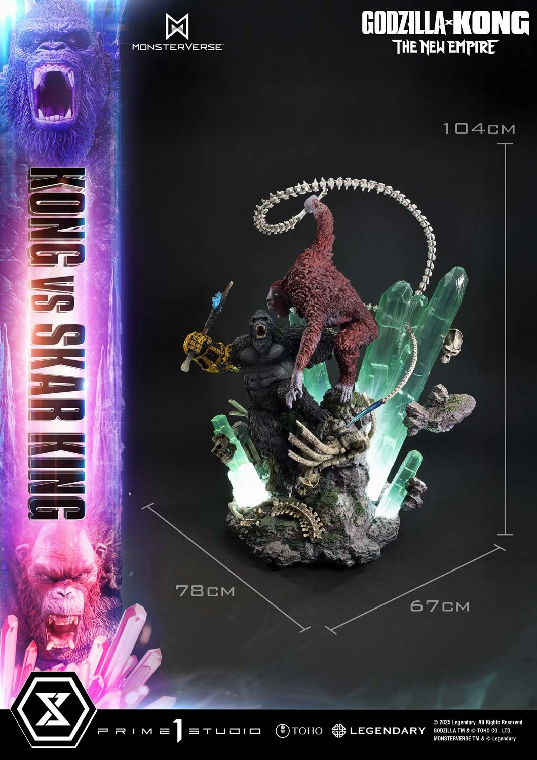 Prime 1 Studio Ultimate Diorama Masterline Godzilla x Kong: The New Empire Kong vs Skar King Exhibition Ready