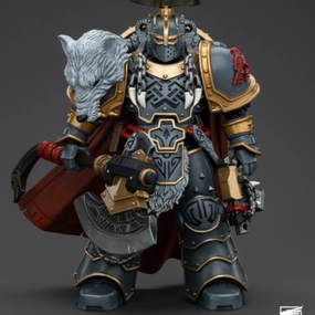 WARHAMMER Space Wolves Legion Praetor with Power Axe and Combat Shield Challenge Level Calming Effect
